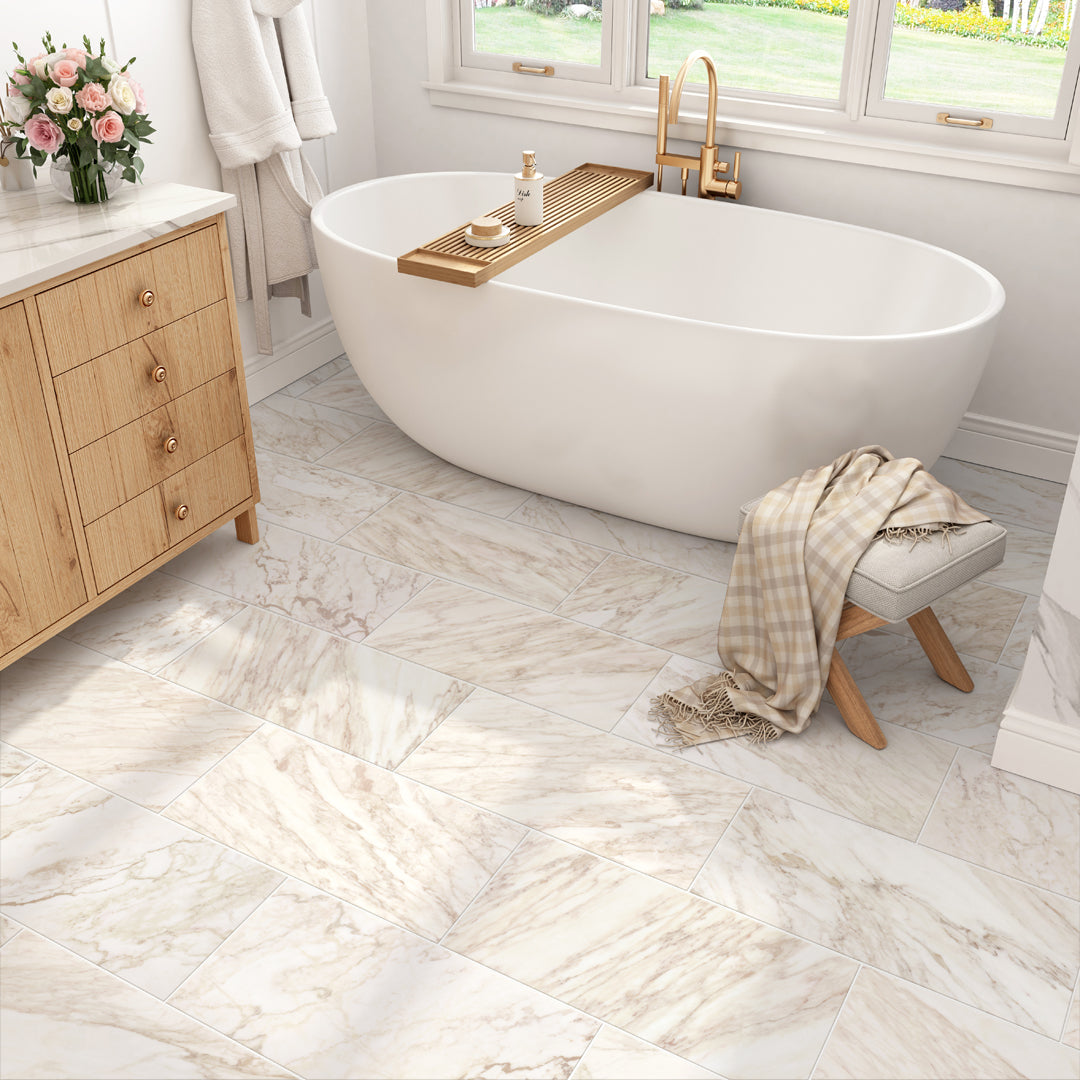 12" x 24" CALACATTA VAGLI HONED