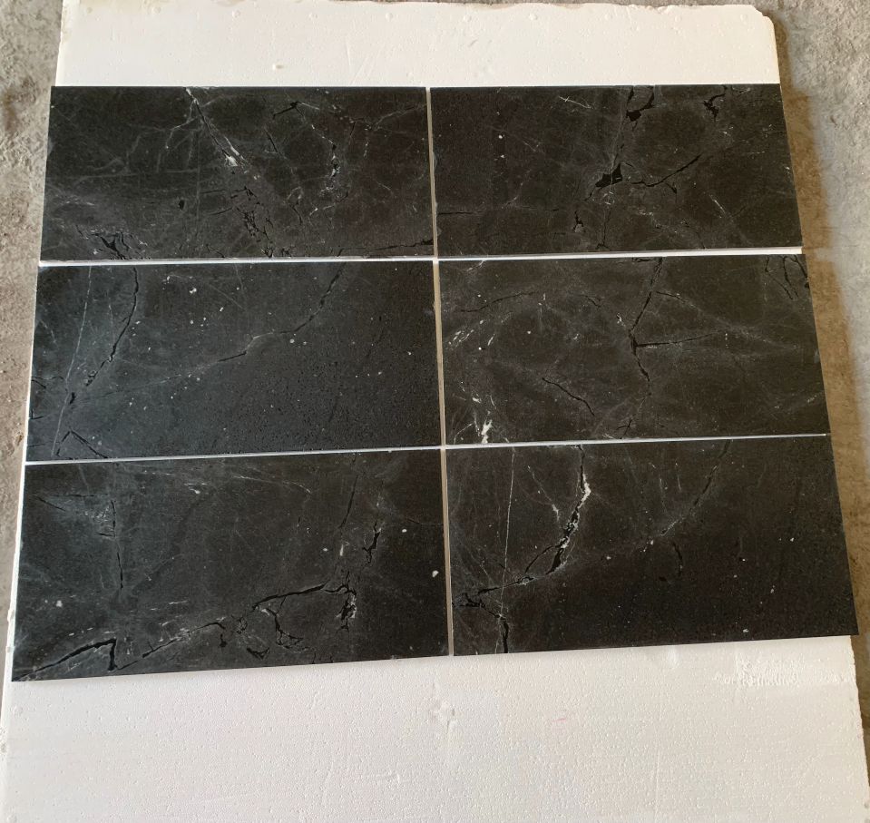 12" x 24" OMEGA BLACK QUARTZITE BRUSHED