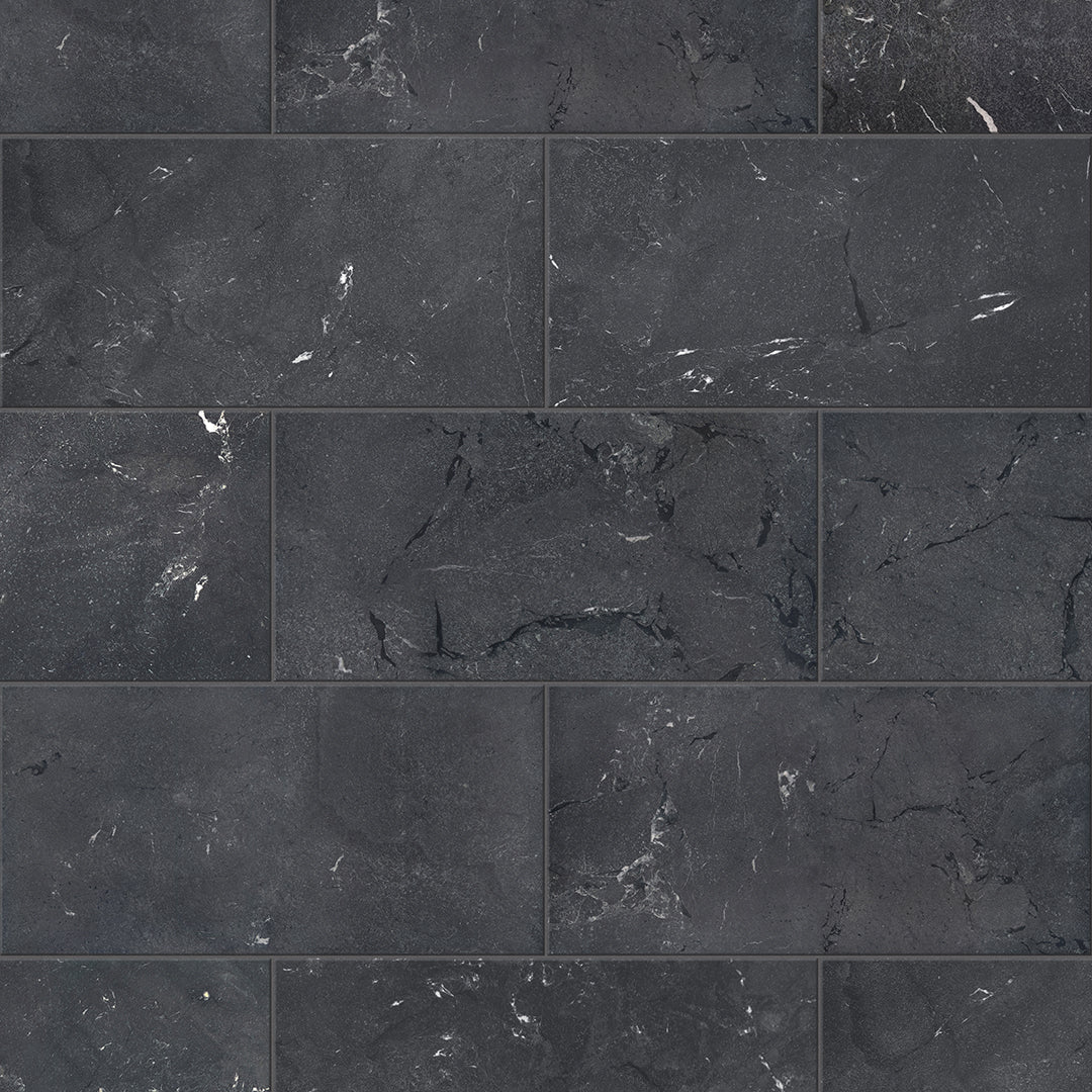 12" x 24" OMEGA BLACK QUARTZITE BRUSHED
