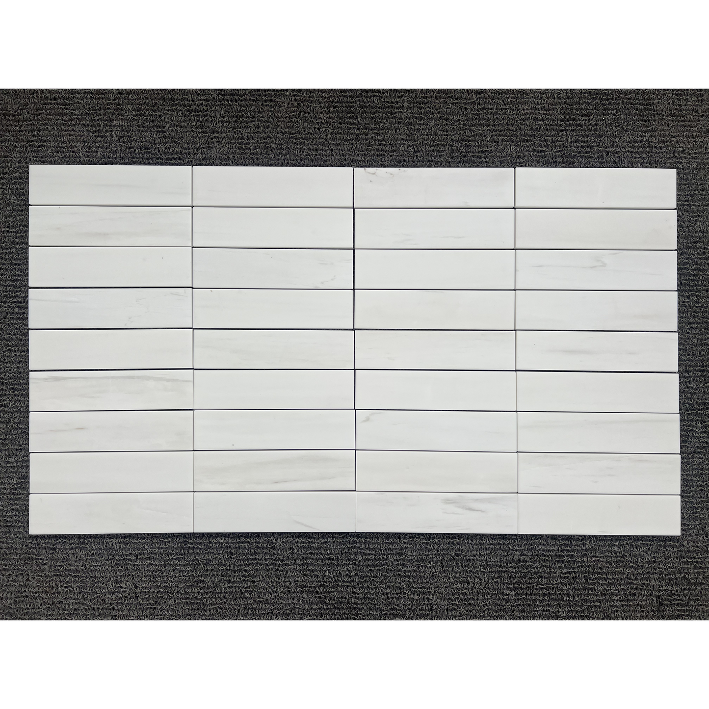 2.25" x 9" BIANCO DOLOMITE BRUSHED & PILLOWED EDGE