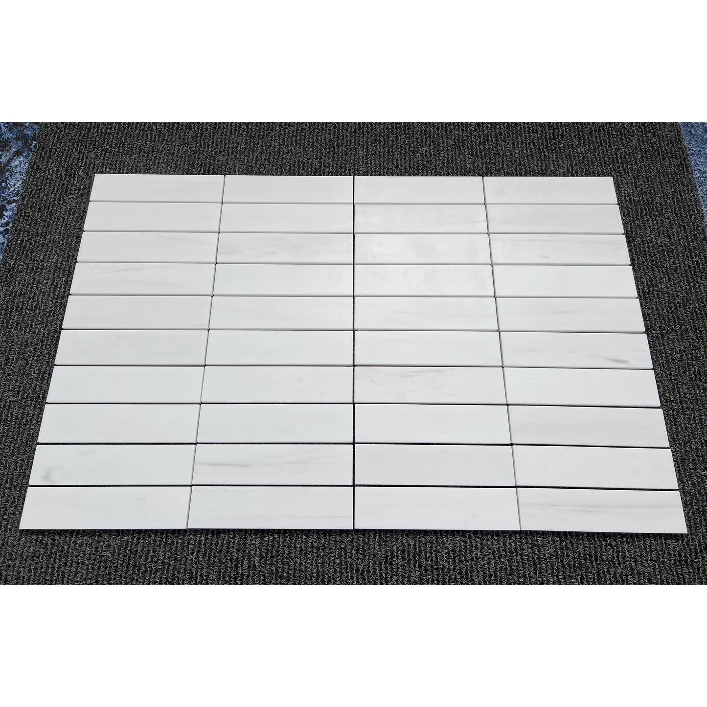 2.25" x 9" BIANCO DOLOMITE BRUSHED & PILLOWED EDGE