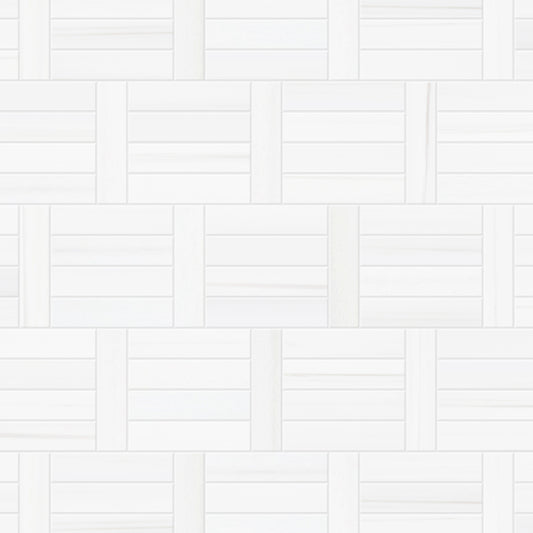 2.25" x 9" BIANCO DOLOMITE BRUSHED & PILLOWED EDGE