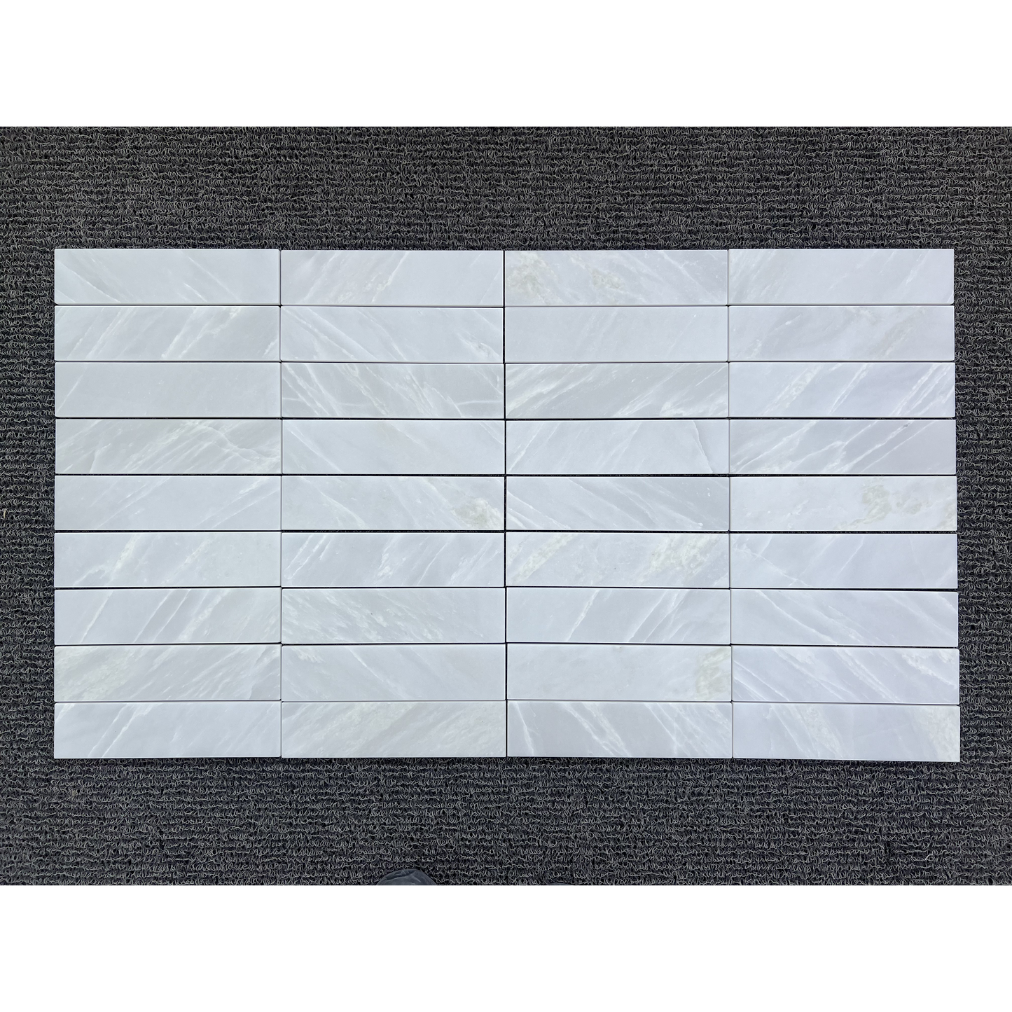 2.25" x 9" BIANCO NAMIBIA BRUSHED & PILLOWED EDGE