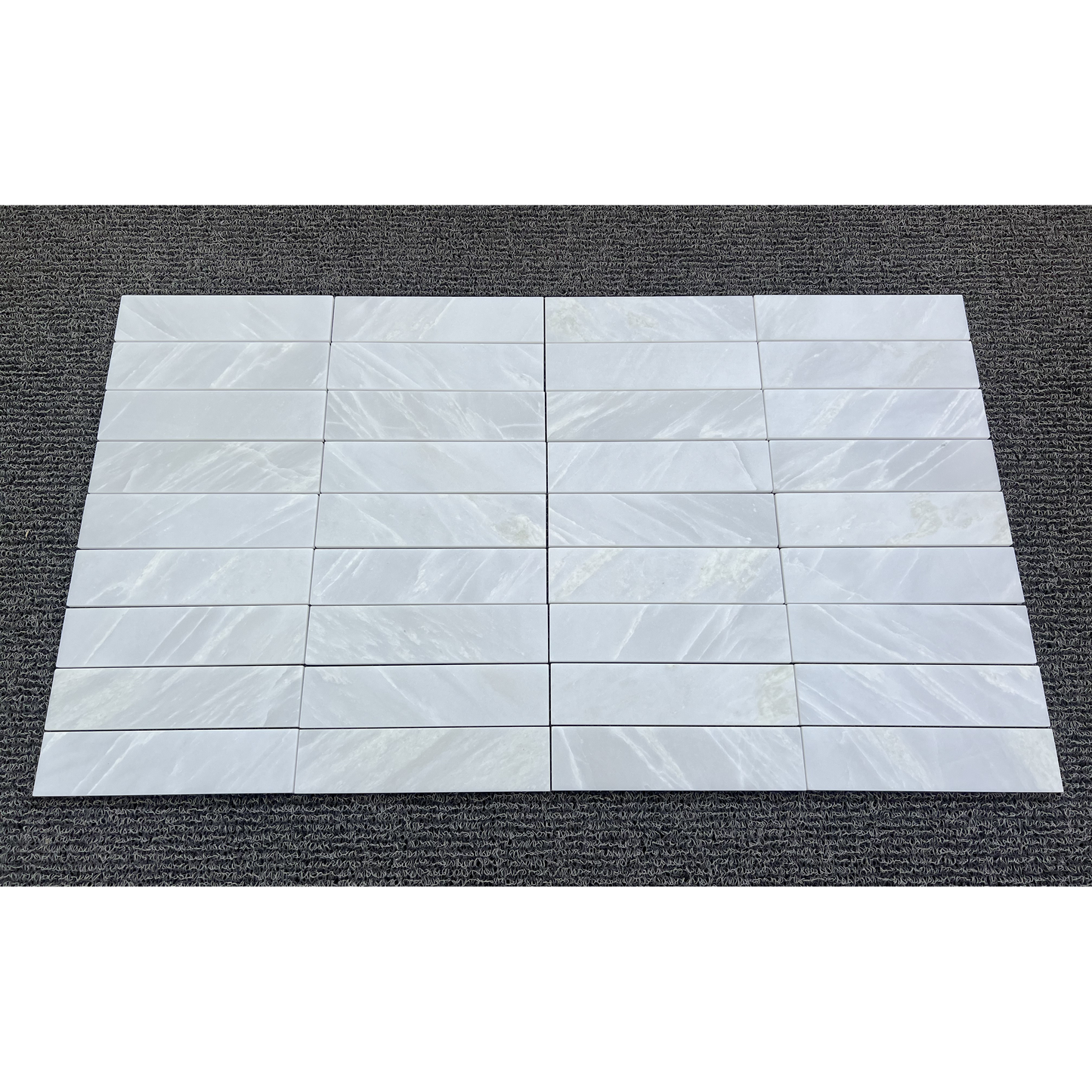 2.25" x 9" BIANCO NAMIBIA BRUSHED & PILLOWED EDGE