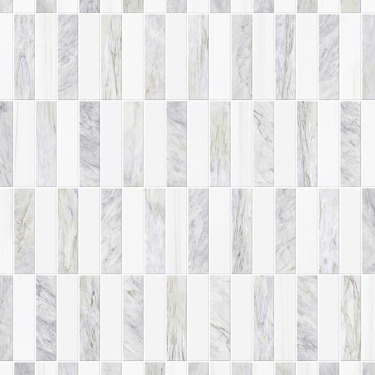 2.25" x 9" CALACATTA MANHATTAN BRUSHED & PILLOWED EDGE
