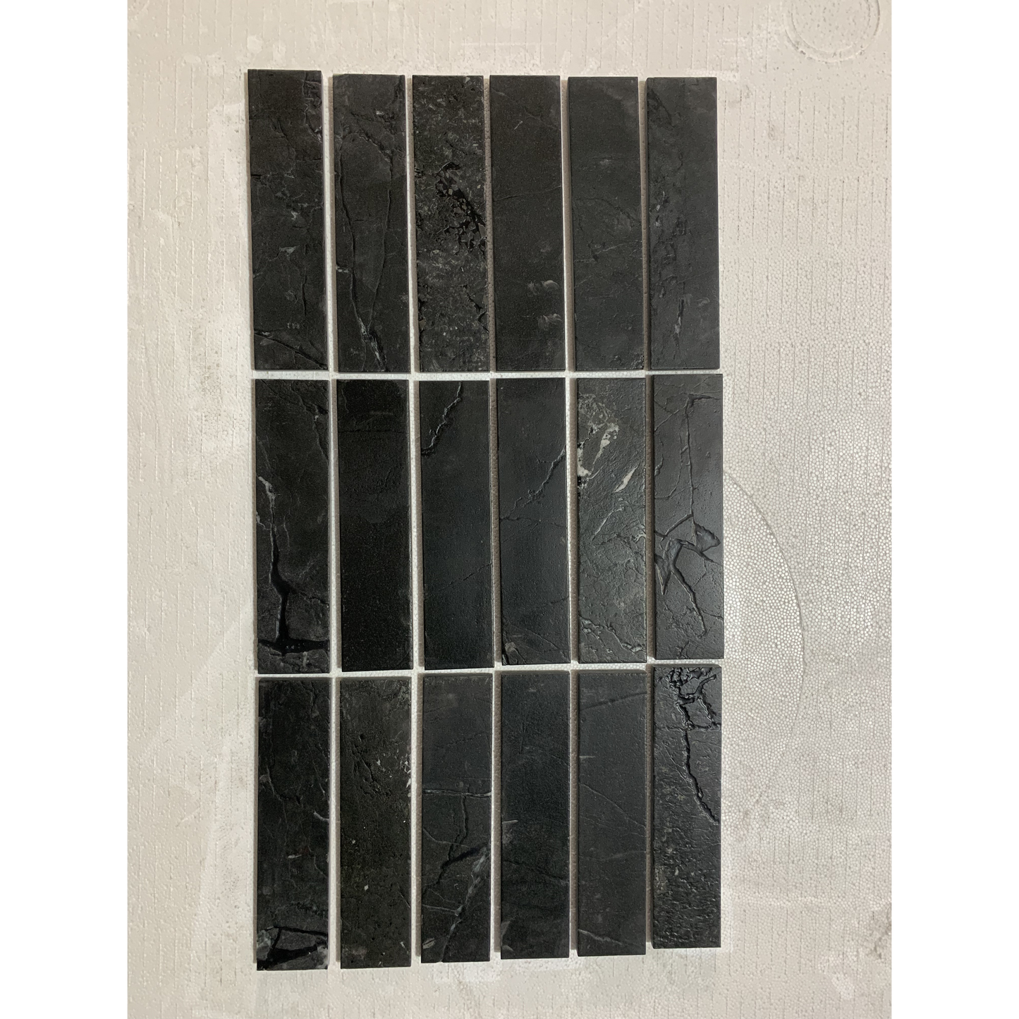 2.25" x 9" OMEGA BLACK BRUSHED & PILLOWED EDGE