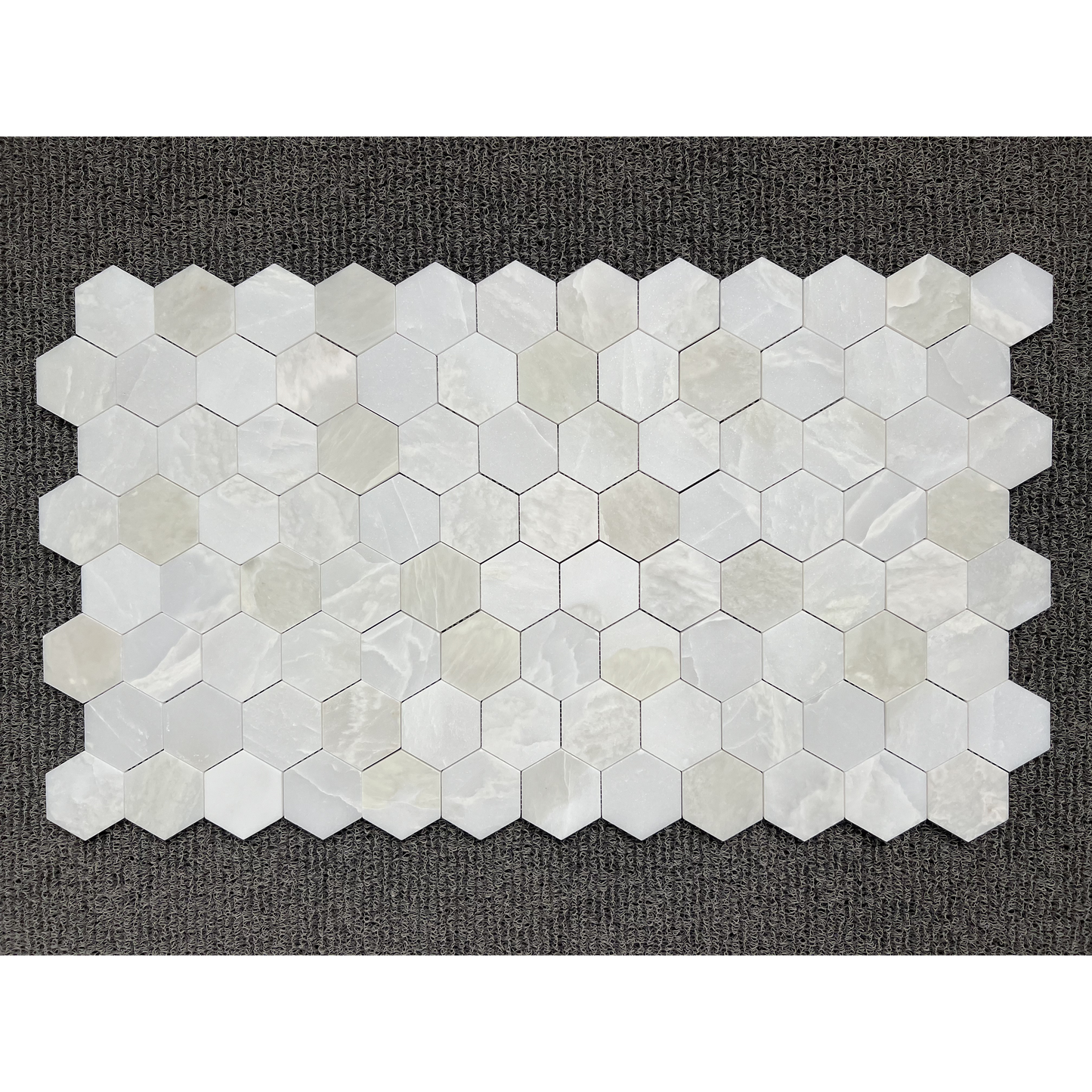 2.5" HEXAGON BIANCO NAMIBIA HONED