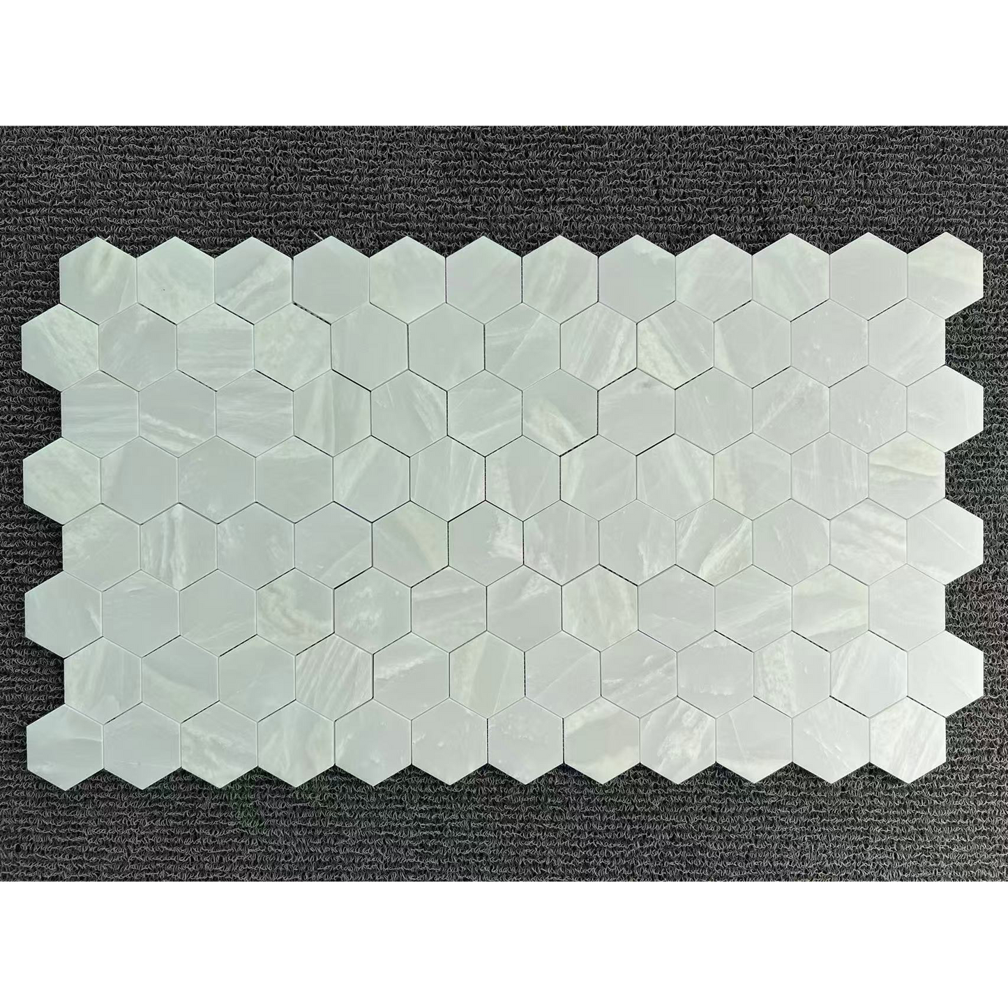 2.5" HEXAGON BIANCO NAMIBIA HONED
