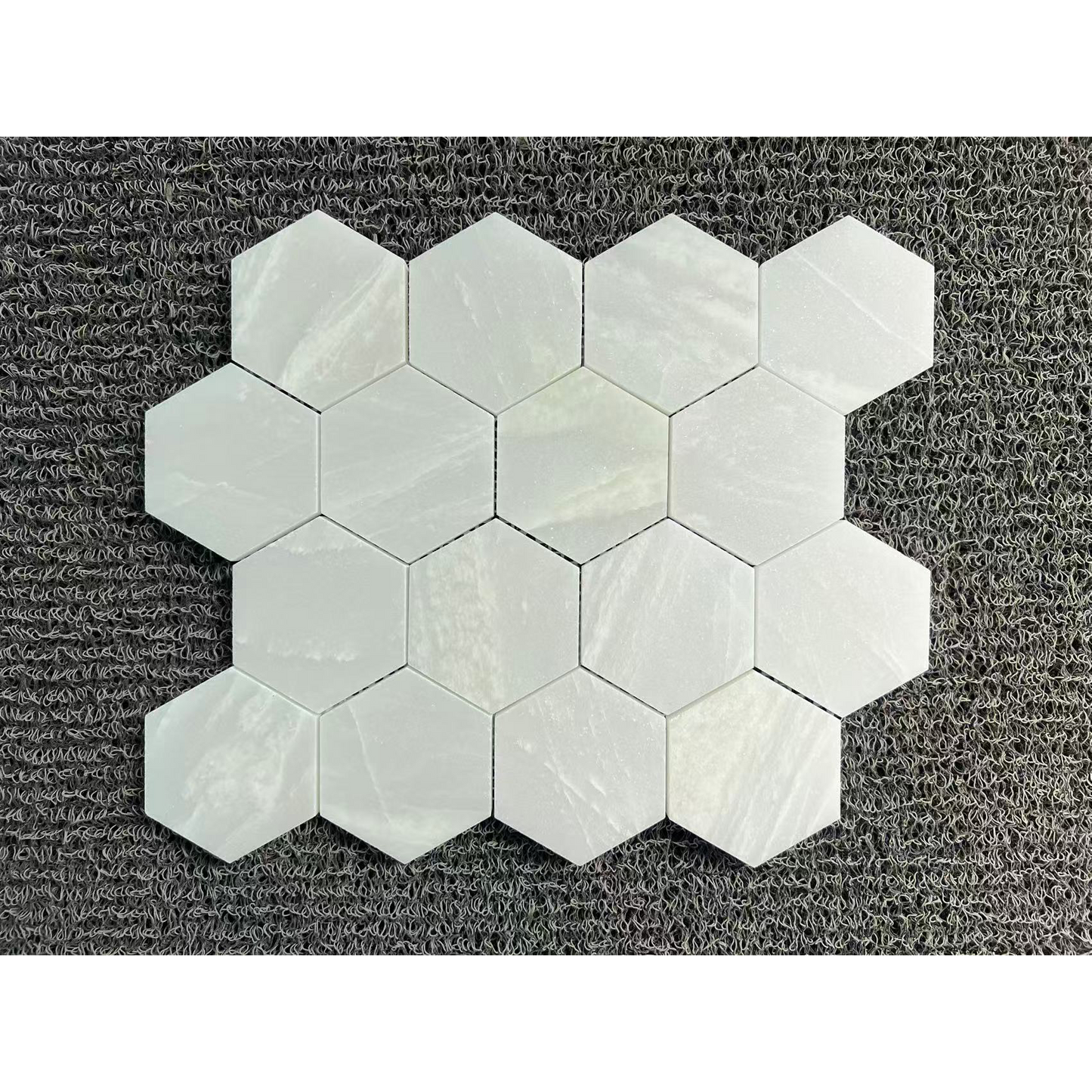 2.5" HEXAGON BIANCO NAMIBIA HONED