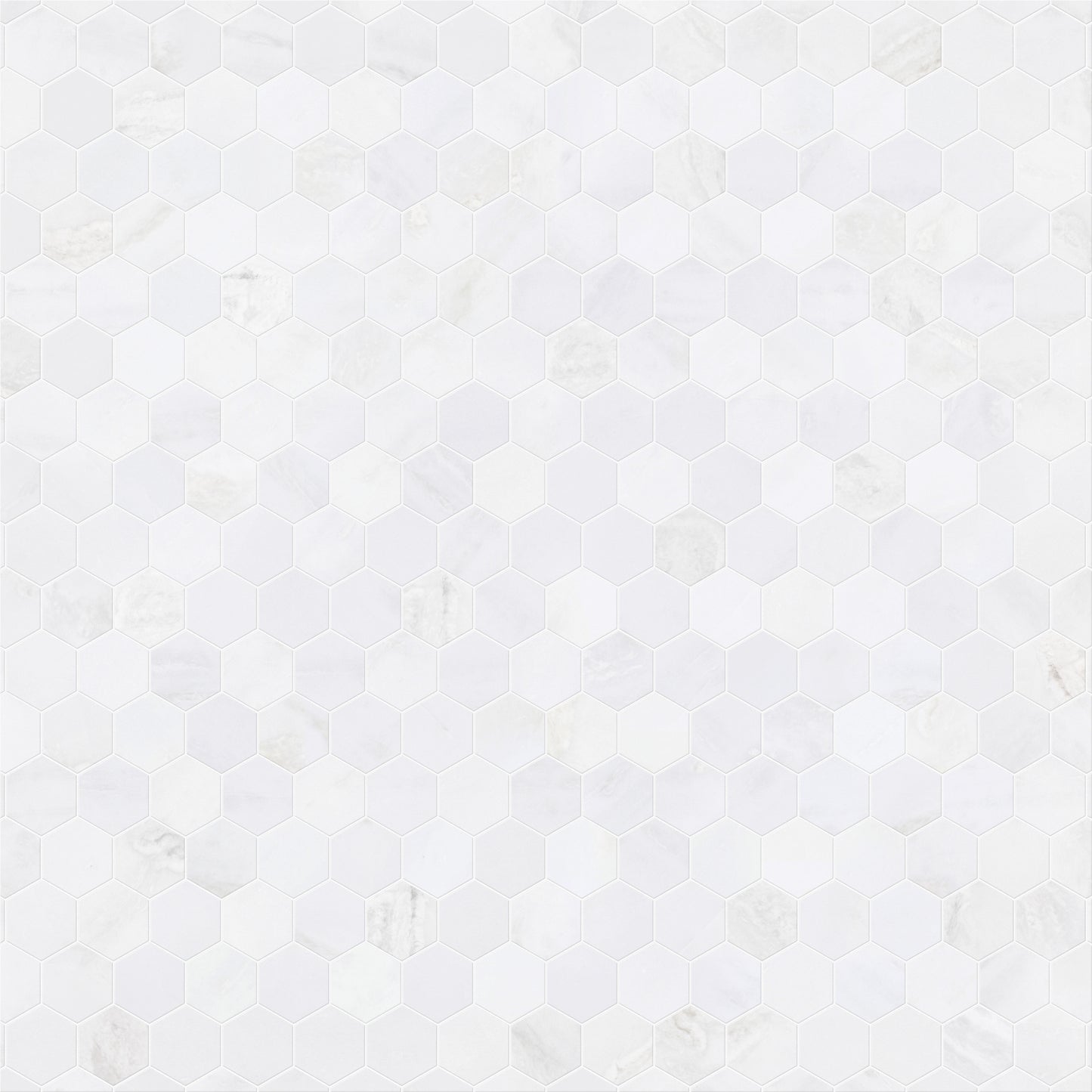 2.5" HEXAGON BIANCO NAMIBIA HONED