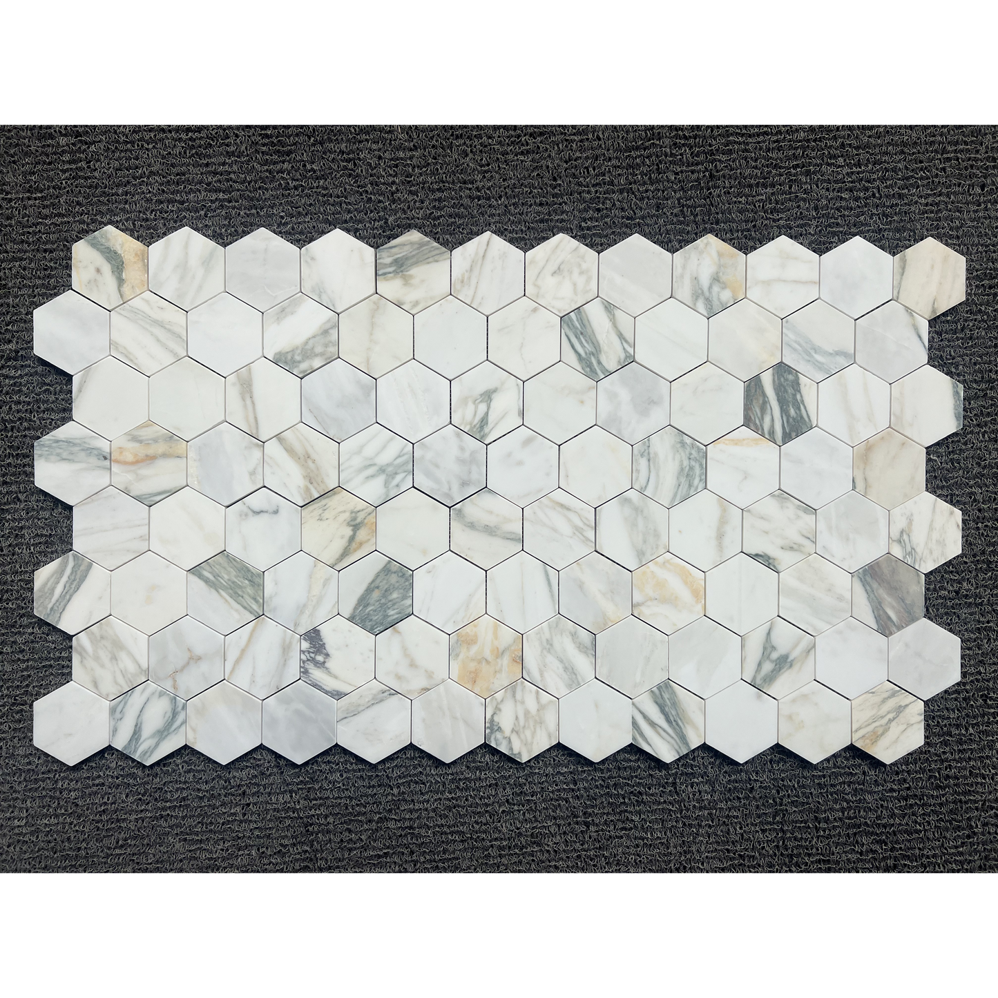 2.5" HEXAGON CALACATTA MONET HONED