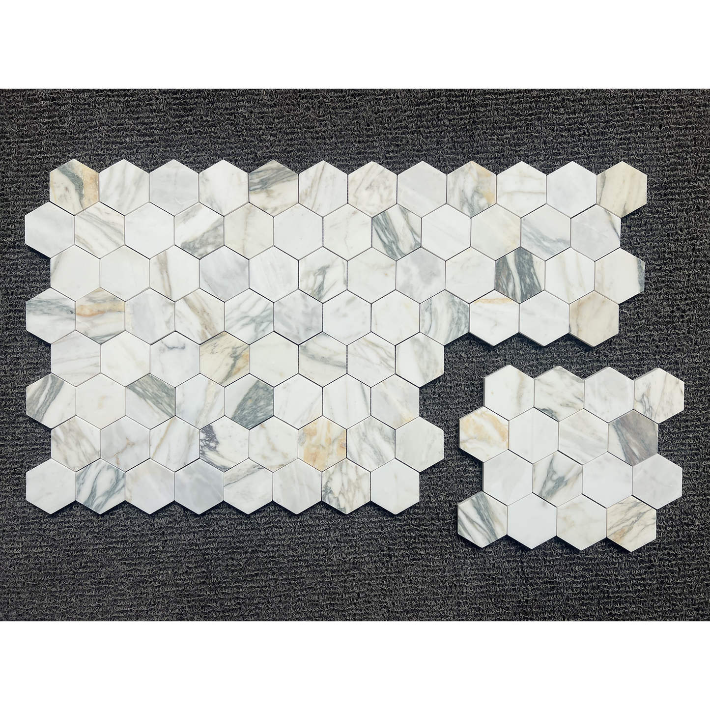 2.5" HEXAGON CALACATTA MONET HONED