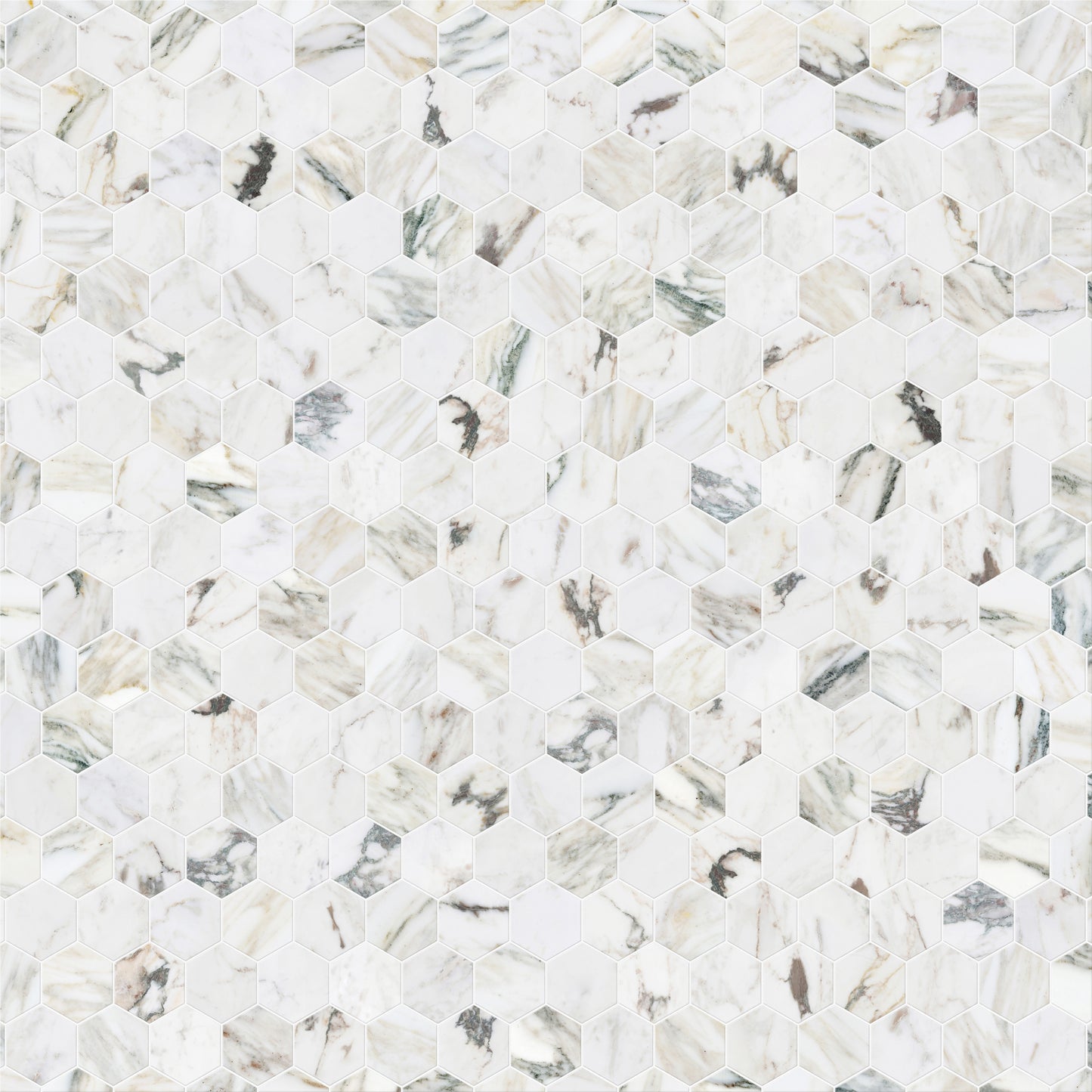 2.5" HEXAGON CALACATTA MONET HONED