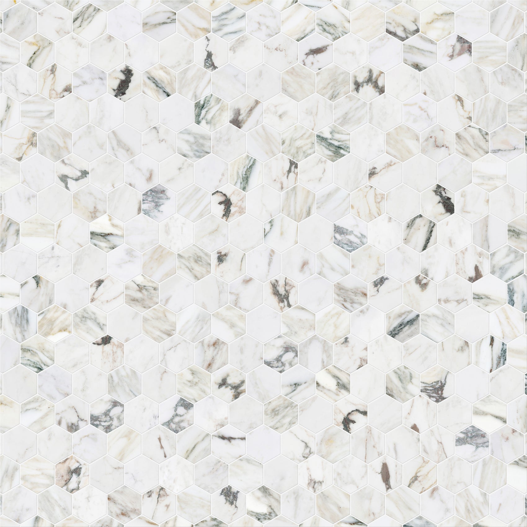 2.5" HEXAGON CALACATTA MONET HONED