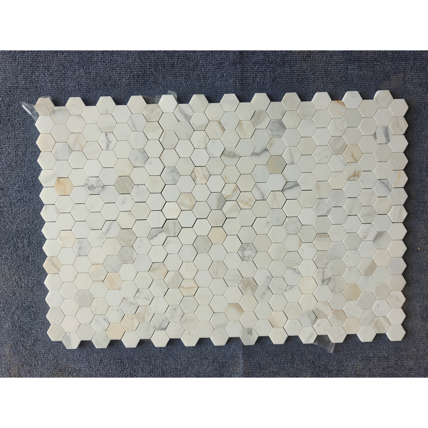 4CM HEXAGON CALACATTA GOLD HONED