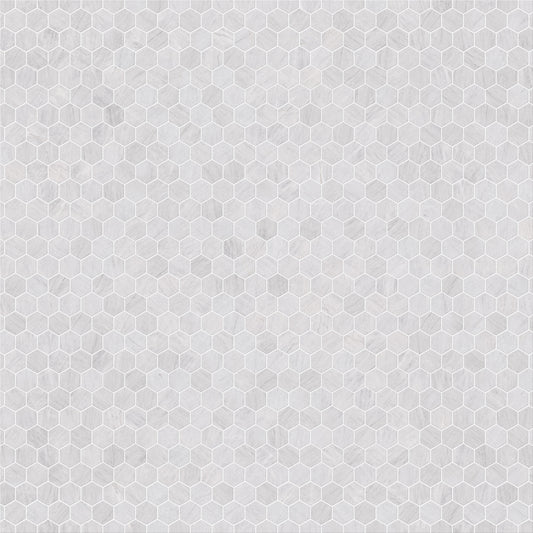 4CM HEXAGON LAIS GREY HONED