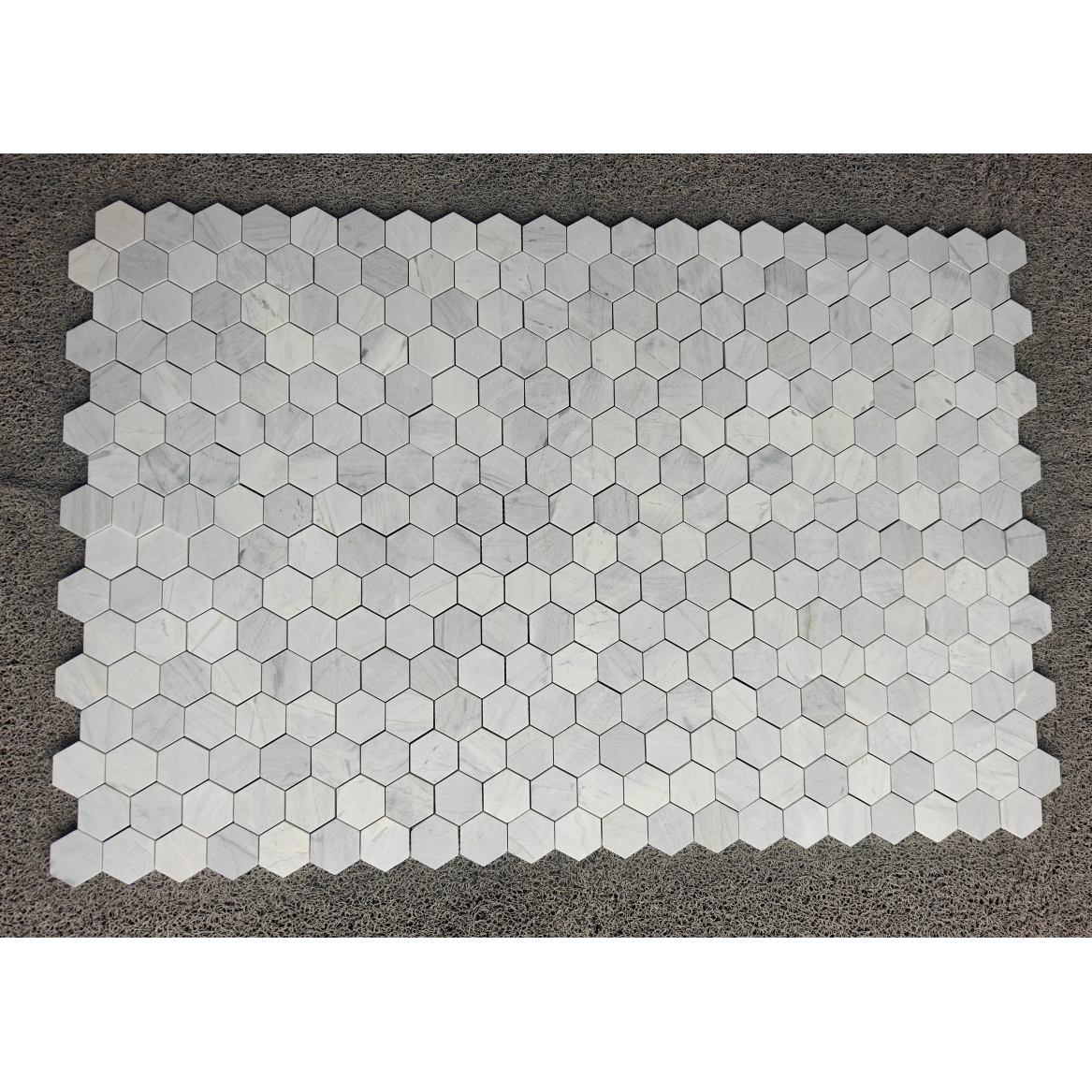 4CM HEXAGON LAIS GREY HONED