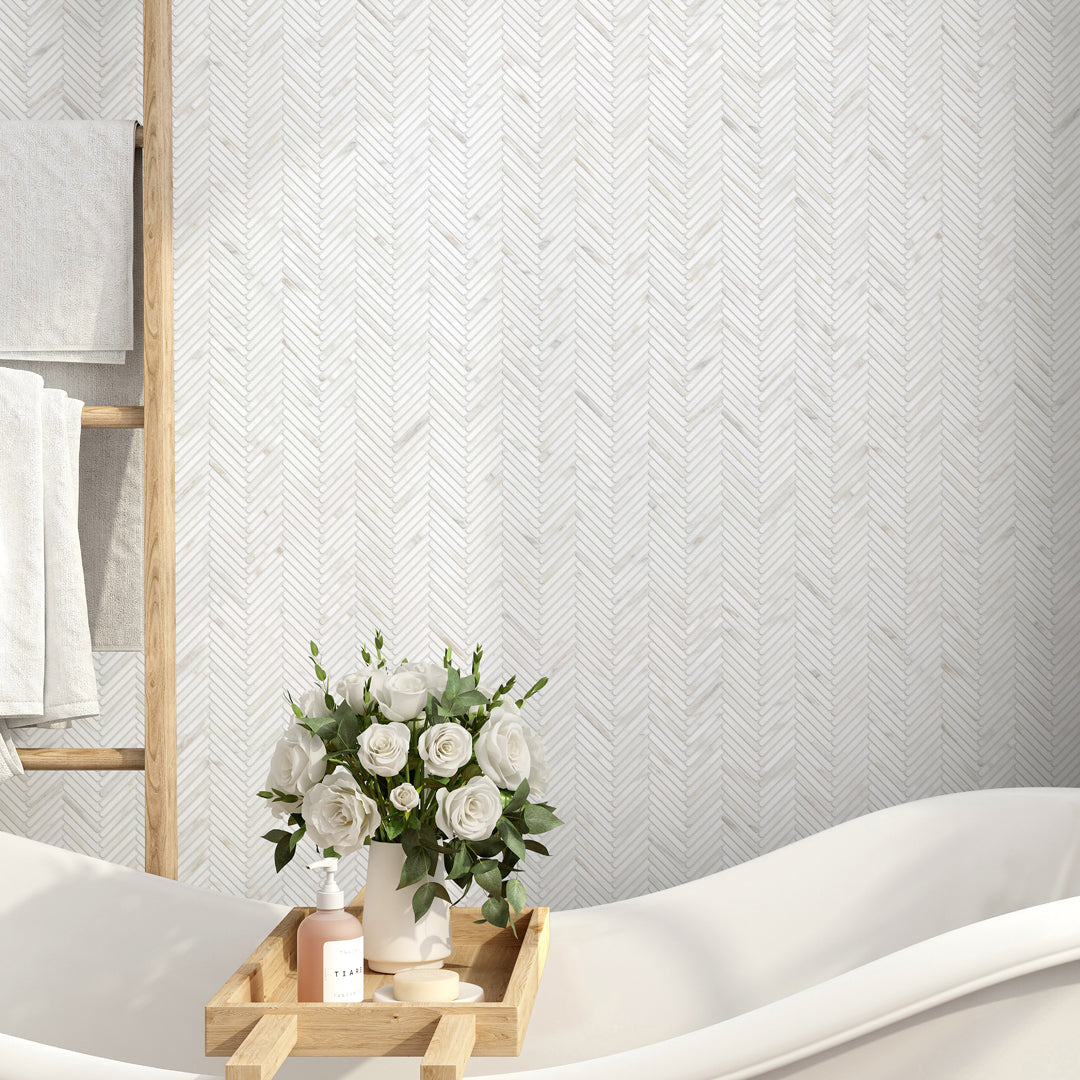 MINI HERRINGBONE CALACATTA GOLD TUMBLED