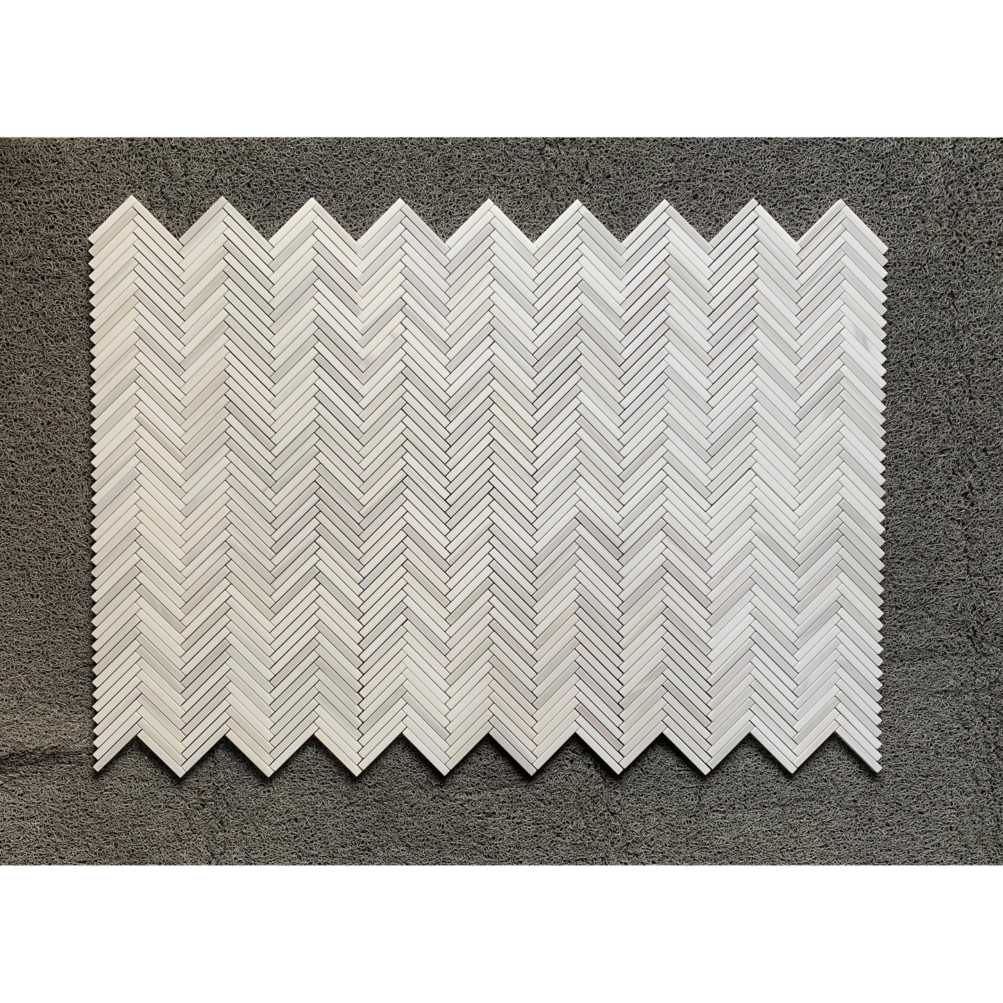 MINI HERRINGBONE VENUS WHITE HONED