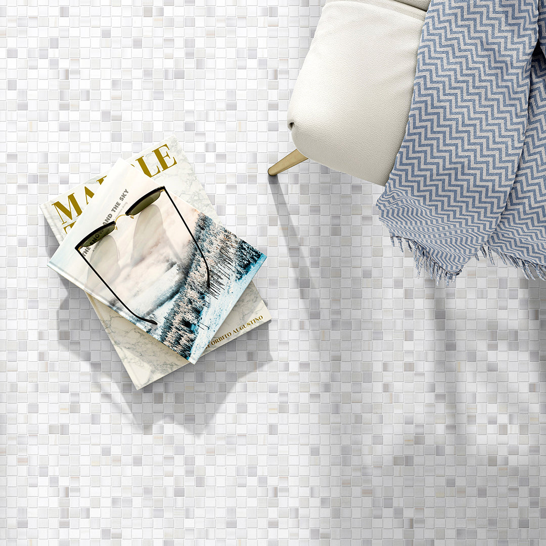 MINI BASKETWEAVE VENUS WHITE HONED
