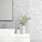 MINI HERRINGBONE VENUS WHITE HONED